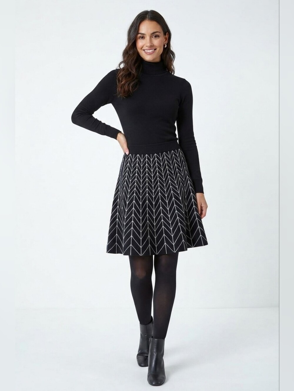 88. Max Studio A-line Knit Stretch Skirt Sz M
